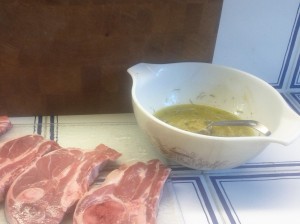 simple lemon mustard marinade and lamb shoulder chops